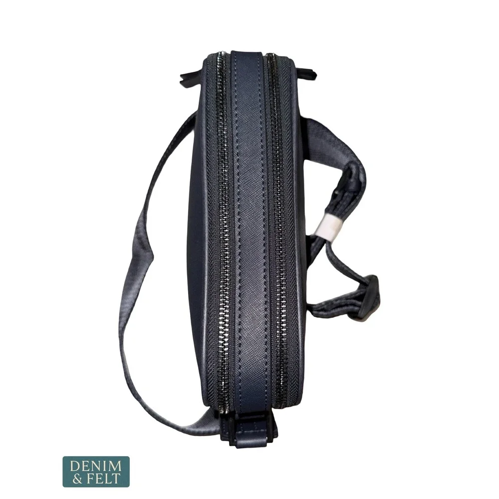 NEW Ted Baker Elgin Black Double Zip Crossbody Bag Travel Utility Minimalist